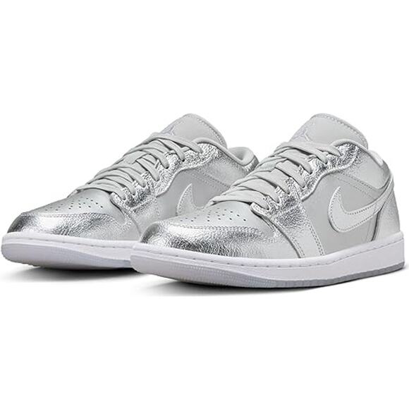 NWT Nike Jordan Air 1 Low SE Sneakers Metallic Silver/Photon Dust Women's 11.5 - Picture 1 of 8